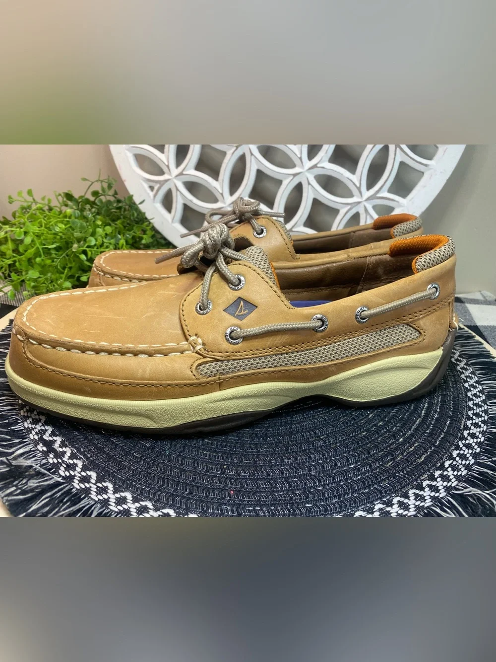 Sperry Men’s Brown Leather Boat Shoes Size‎ 7
